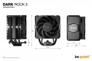be quiet! DARK ROCK 5 Procesor Răcitor de aer 12 cm Negru 1 buc. PC