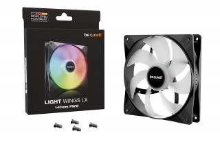 be quiet! LIGHT WINGS LX 140mm PWM Carcasă calculator Ventilator 14 cm Negru 1 buc. PC