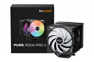 be quiet! Pure Rock Pro 3 LX Black Procesor Răcitor de aer 12 cm Negru 1 buc. PC