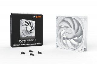 be quiet! Pure Wings 3 120mm PWM high-speed White Carcasă calculator Ventilator 12 cm Alb 1 buc. PC