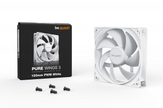 be quiet! Pure Wings 3 120mm PWM White Carcasă calculator Ventilator 12 cm Alb 1 buc. PC