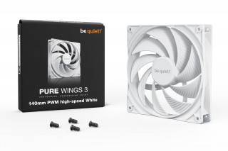 be quiet! Pure Wings 3 140mm PWM high-speed White Carcasă calculator Ventilator 14 cm Alb 1 buc. PC