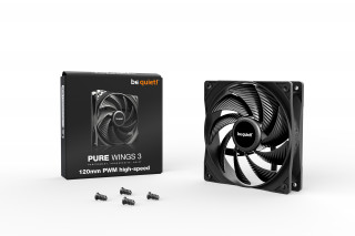 be quiet! Pure Wings 3 120mm PWM high-speed Carcasă calculator Ventilator 12 cm Negru 1 buc. PC