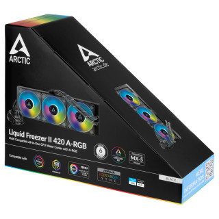 ARCTIC Liquid Freezer II 420 A-RGB Procesor Răcire lichidă all-in-one 14 cm Negru 1 buc. PC