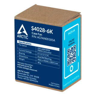 ARCTIC S4028-6K Carcasă calculator Ventilator 4 cm Negru 1 buc. PC