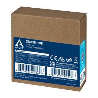 ARCTIC S8038-10K Procesor Ventilator 8 cm Negru 1 buc. PC