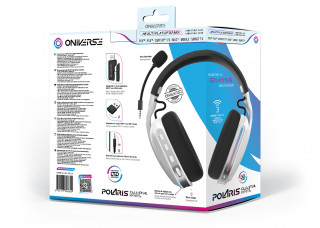 Oniverse Polaris Căști Prin cablu & Wireless Bandă de fixare pe cap Gaming USB Type-C / USB Type-A Bluetooth Negru, Alb PC