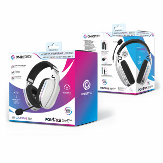 Oniverse Polaris Căști Prin cablu & Wireless Bandă de fixare pe cap Gaming USB Type-C / USB Type-A Bluetooth Negru, Alb PC