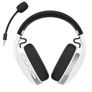 Oniverse Polaris Căști Prin cablu & Wireless Bandă de fixare pe cap Gaming USB Type-C / USB Type-A Bluetooth Negru, Alb PC