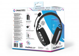 Oniverse Polaris Căști Prin cablu & Wireless Bandă de fixare pe cap Gaming USB Type-C / USB Type-A Bluetooth Negru PC