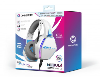 Oniverse Nebula Căști Prin cablu Bandă de fixare pe cap Gaming USB Tip-A Alb PC