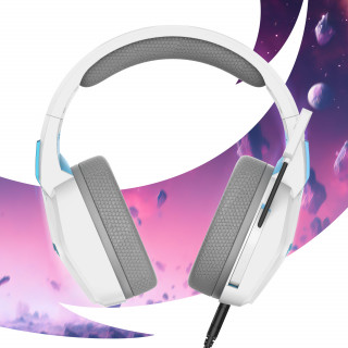 Oniverse Nebula Căști Prin cablu Bandă de fixare pe cap Gaming USB Tip-A Alb PC