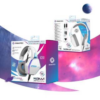 Oniverse Nebula Căști Prin cablu Bandă de fixare pe cap Gaming USB Tip-A Alb PC