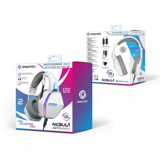 Oniverse Nebula Căști Prin cablu Bandă de fixare pe cap Gaming USB Tip-A Alb PC