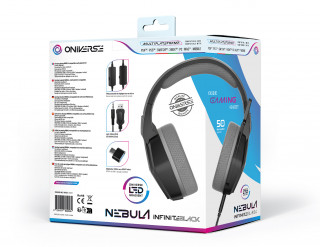 Oniverse Nebula Căști Prin cablu Bandă de fixare pe cap Gaming USB Tip-A Negru PC