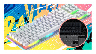 HATOR Gravity X TKL tastaturi Gaming USB QWERTY Engleză SUA Alb PC