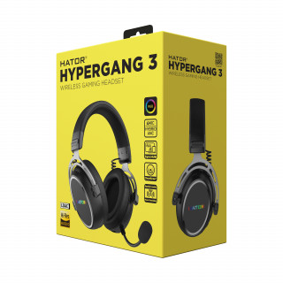 HATOR Hypergang 3 Wireless Căști Fără fir Bandă de fixare pe cap Gaming USB Type-C / USB Type-A Bluetooth Negru PC