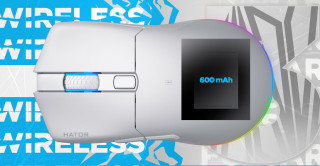 HATOR Pulsar 3 Wireless mouse-uri Gaming Ambidextru RF Wireless + Bluetooth + USB Type-C Optice 12000 DPI PC