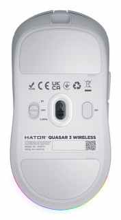 HATOR Quasar 3 Wireless mouse-uri Gaming Ambidextru RF Wireless + Bluetooth + USB Type-A Optice 12000 DPI PC