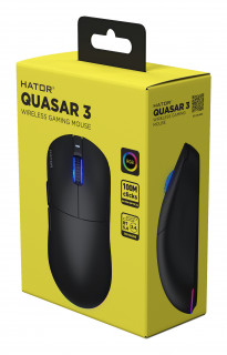 HATOR Quasar 3 Wireless mouse-uri Gaming Ambidextru RF Wireless + Bluetooth + USB Type-A Optice 12000 DPI PC