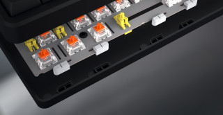 HATOR Rockfall 3 TKL Wireless tastaturi Gaming USB + RF Wireless + Bluetooth QWERTY Ucraineană Negru PC