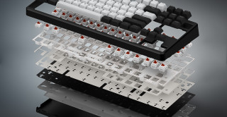 HATOR Rockfall 3 TKL Wireless tastaturi Gaming USB + RF Wireless + Bluetooth QWERTY Ucraineană Negru PC