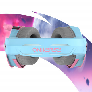 Oniverse Nebula Căști Prin cablu Bandă de fixare pe cap Gaming USB Tip-A Cyan, Roz PC