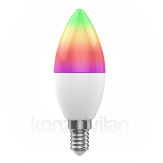 Woox Smart Home LED bulb - R9075 (E14, RGB+CCT, 30.000h, 5Watt, 470LM, 2700-6500K) Acasă