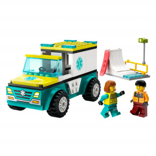 LEGO City: Ambulanta de urgenta si practicant de snow (60403) Jucărie