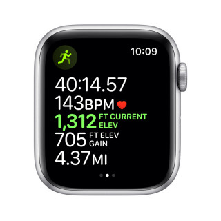 Apple Watch Series GPS, 44mm Silver aluminum Case with White Sport Band S/M M/L Mobile