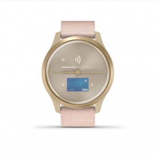 vívomove Style Light Gold pink Nylon strap, light Gold buckle Mobile