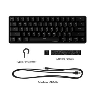 HyperX Alloy Origins 60 - Tastatură mecanică de gaming - HX Red (SUA) (4P5N4AA#ABA) PC