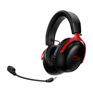 HyperX Cloud III - Căști fără fir pentru jocuri (negru-roșu) (77Z46AA) PC