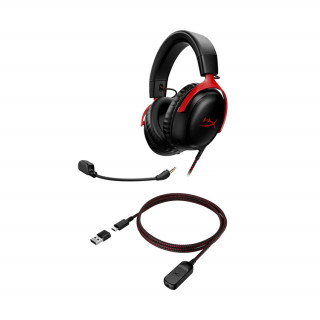 HyperX Cloud III - Căști pentru gaming(negru-roșu) (727A9AA) PC