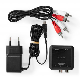 Nedis ACON3415AT Convertor audio digital, intrare HDMI - 2x ieșiri RCA PC