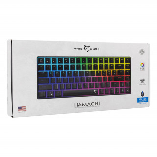 WHITE SHARK HAMACHI-B/BL-US WS GK-005121-B/BL-US tastatură mecanică, negru, albastru sw.84, engleză PC