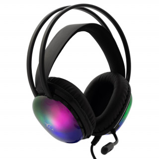 WHITE SHARK PEACOCK-B, GH-2444B, căști pentru gaming, RGB, negru, (3.5 mufă+USB) PC