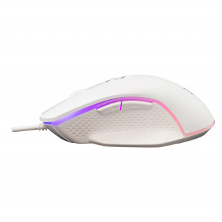 WHITE SHARK WS GM-5009W GARETH-W, cu fir, alb, 6400 Dpi, 7D, RG Mouse de gaming  PC