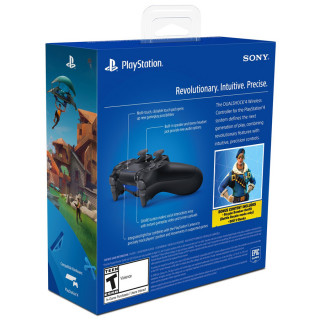 Playstation 4 (PS4) Dualshock 4 Controller (Negru) + Fortnite conținut bonus PS4