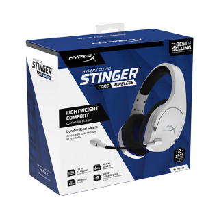 HyperX Cloud Stinger Core - Wireless Gaming Headset (White-Blue) (4P5J1AA) PS5