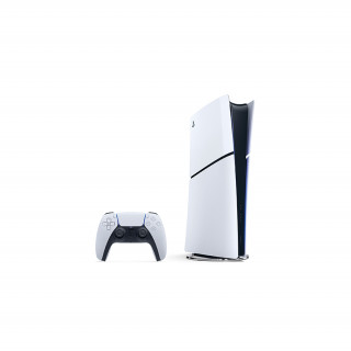 PlayStation 5 Digital Edition (Slim) + PlayStation 5 (PS5) Controler DualSense (alb-negru) PS5