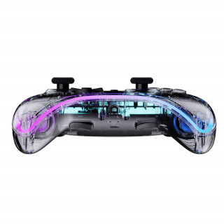 Freaks and Geeks Controler wireless cu cablu 1M - transparent - cu LED Nintendo Switch