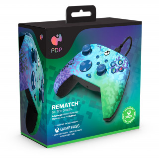 Controler Rematch cu licență oficială PDP - Glitch Green (Xbox One/Xbox Series X/S) Xbox Series