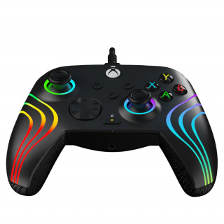 Controler cu fir PDP Xbox Series X/S - Iluminare audio Afterglow WAVE - Negru (Xbox Series X/S) Xbox Series