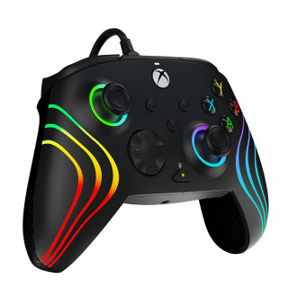 Controler cu fir PDP Xbox Series X/S - Iluminare audio Afterglow WAVE - Negru (Xbox Series X/S) Xbox Series