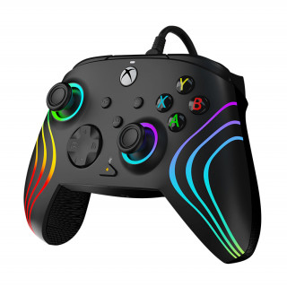 Controler cu fir PDP Xbox Series X/S - Iluminare audio Afterglow WAVE - Negru (Xbox Series X/S) Xbox Series