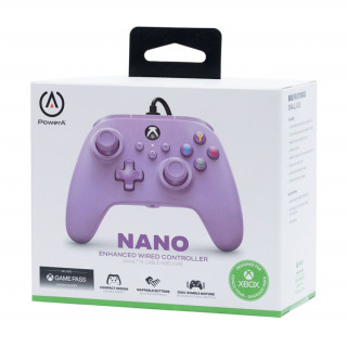 PowerA Nano Xbox Series X|S, Xbox One, controler cu fir pentru PC (violet) Xbox Series