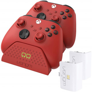 VENOM VS2879 Xbox Series S&X red twin docking station + 2 acumulatoare Xbox Series